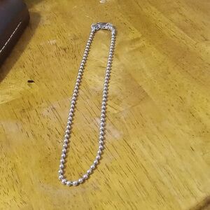 Sterling Silver Bead Chain Necklace - Silver
